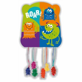ALMACENESADAN, 5399 Birthday Party - Pinata - Size 28 x 33 cm - Width 10 cm - Card and Paper Product (Monster Fun)