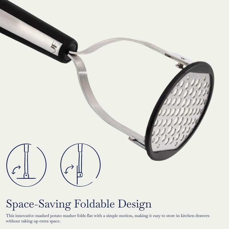 Jeanne Fitz Potato Masher Stainless Steel - Foldable Potato Smasher
