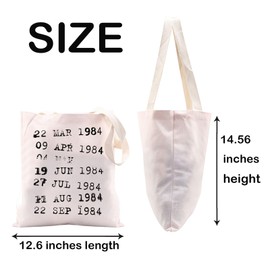 JXGZSO Library Due Date Stamp Shoulder Bag Library Tote Bag Librarian Gift Bookish Gift Reading Lovers Gift Teacher Gift (Date Stamp W Tote CA)