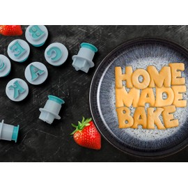 Mesmeriser Cookie Cutter Pack of 26 in Capital Letters – Fondant Icing Alphabet Cookie Stamps and Letter Cutters for Cake Decorating
