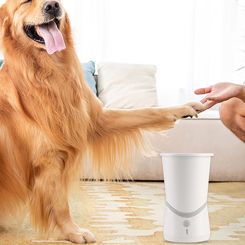 Automatic Dog Paw Washer Rechargeable Soft Bristles Adjustable Electric Dog