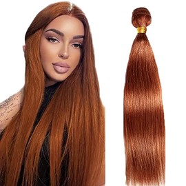 Lakaisa Straight Human Hair Bundles Blonde Human Hair Extensions Human Hair Weft Extensions Sew-in Hair Single Bundle Real Hair Low Shedding for Woman 12 Inches