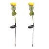 2Pcs Sunflower Solar Lights IP65 Waterproof Low Power Consumption LED