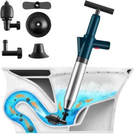Unbranded High Pressure Toilet Air Plunger Kit Air Toilet Unclogger Air Drain Blaster Kit
