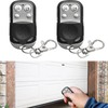 2Pcs 433MHz Garage Door Remote Control Key Fob, Universal Automatic