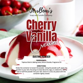 JerrBear’s Custom Body Dusting Powder - Scented - Gentle - Fine Powder Talc-Free Fragrance Moisture Cosmetic Skin Care:_Cherry Vanilla Eclipse
