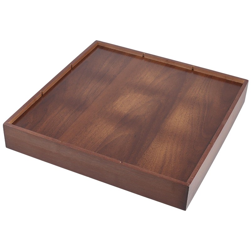 FUNSUEI 2 PCS Multi Compartment Wooden Tray, Divided Wooden Tray,