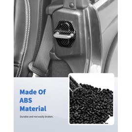 DSWSQ 4Pcs Door Lock Decoration Cover Fit for 2015-2025 Jeep Wrangler JL JLU 4XE Unlimited Sahara Sports Rubicon Gladiator JT 2 Door, Carbon Fiber