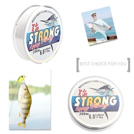 200 M Fishing Line, 0.4mm Nylon Fishing Wire 6.0 Spool Clear Monofilament Line Invisible Fishing Wire for Fishing Hanging Crafts
