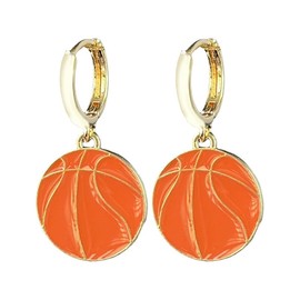 Volleyball Baseball Basketball Dangle Earrings for Women Stylish Sport Ball Earrings Player Baseball Lovers Jewelry for Women Sports Fans Decoration-2
