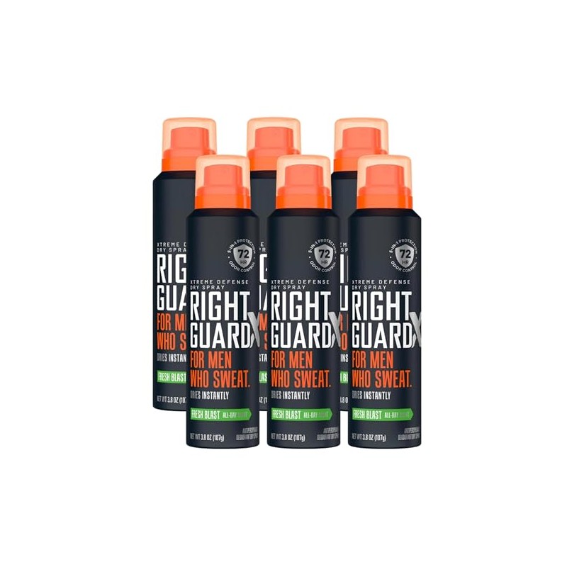Right Guard Xtreme Defense Dry Spray Fresh Blast 3.8 Ounce
