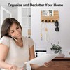 Wall Hooks with Shelf, Wall Mounted Wooden Key Holder Hanging