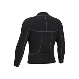 Hevto Men Wetsuits Tops 2mm Neoprene Jacket with Pocket Long Sleeve Surfing Kayak SUP Jet Ski Wet Suit for Water Sports (Tops Long, XL)