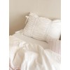 Pure Cotton Pillow Cases With Bow Sham White Pinch Pleated