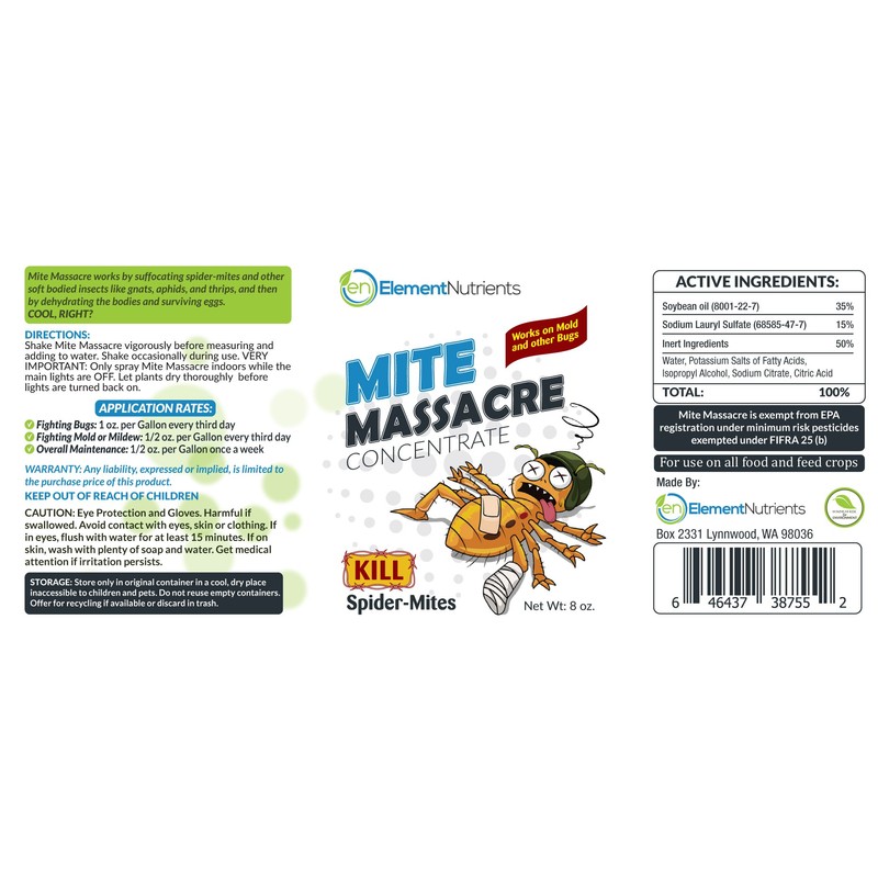 Mite Massacre 8 oz. Spider Mite Killer and Powdery Mildew