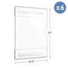 NiOffice 6PCS Multipurpose Clear Acrylic Wall Sign Holders 8.5x11 Crystal