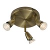 Amalfi 3 Way Decorative Antique Brass GU10 LED Compatible Round