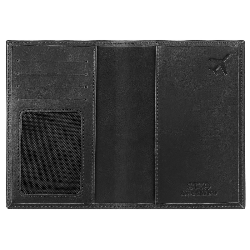 Otto Angelino Leather Passport Holder - RFID Blocking - Unisex,