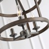 LNC A03411 Farmhouse Faux-Wood Semi Flush Mount Ceiling Light Fixture