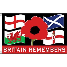 Britain Remembers Flag 5ft x 3ft,Large