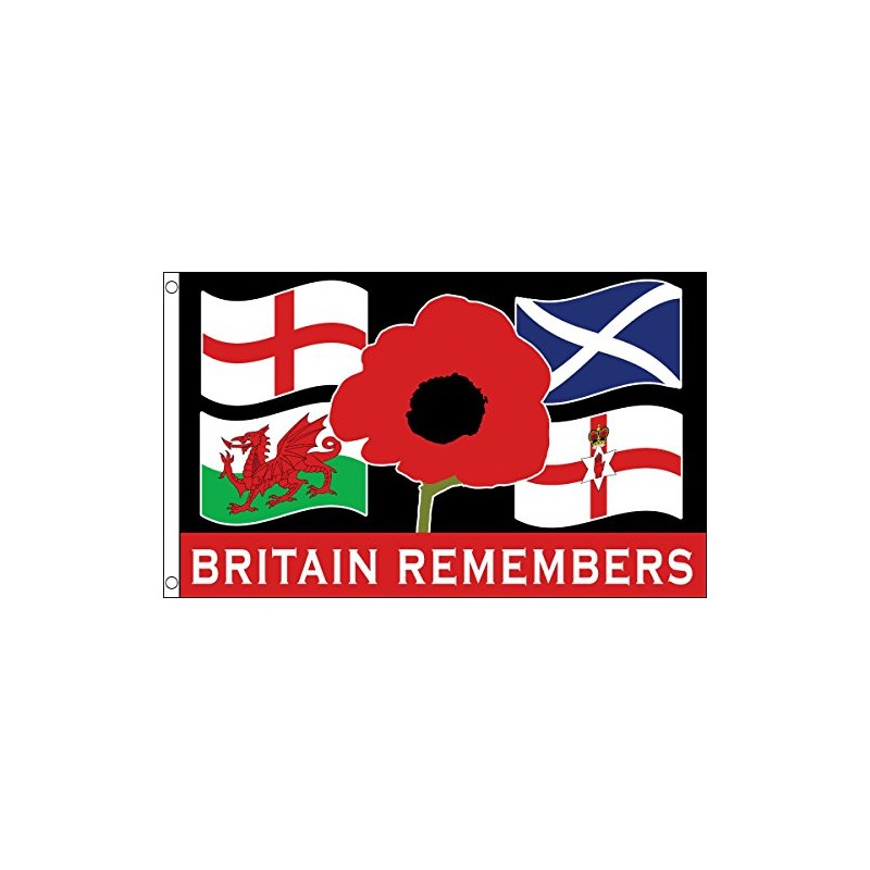 Britain Remembers Flag 5ft x 3ft,Large
