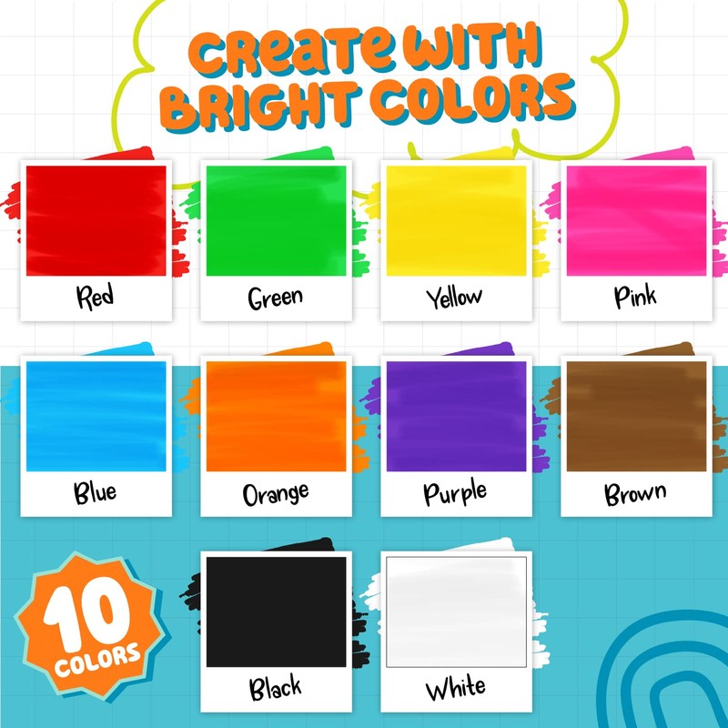 Fine Tip Chalk Pens - Pack of 10 colour markers