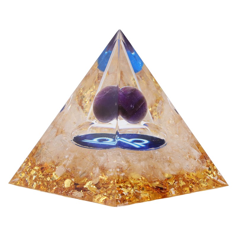Constellation Pyramid Stone for Positive Energy Reduce Stress Chakra Resin