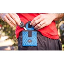 Running Buddy - "Buddy Pouch Blue Mini" - Small and Convenient, "Belt-free" and Lightweight Personal Magnetic Storage Pouch (3.75"L x 4"H)