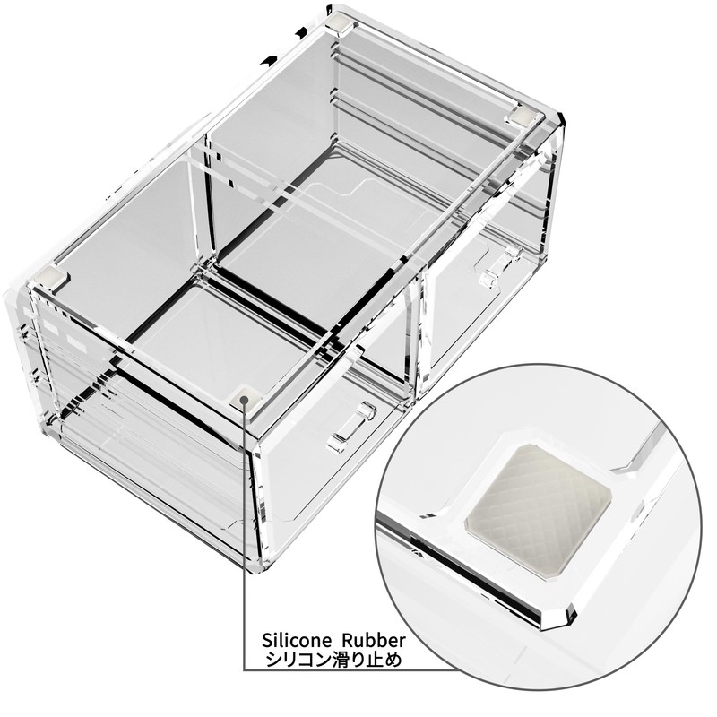 READAEER Makeup Organizer 3 Pieces Cosmetic Storage Case with 6