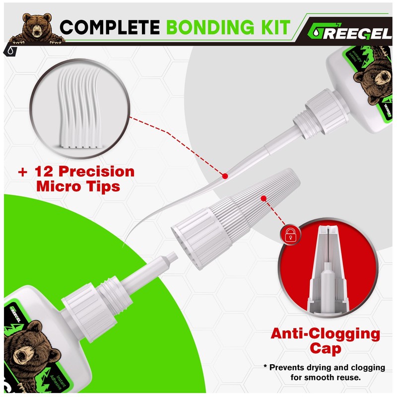 GREEGEL 4 Oz Medium Thick Liquid Clear Super Glue +
