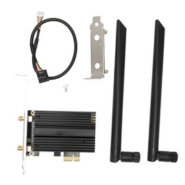 PCIe WiFi Card 6GHz 5GHz 2.4GHz WPA3 BT5.2 Dual Antenna Plug and Play PCIe Wireless Adapter for Desktop Gaming