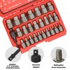 UYECOVE 27Pcs Screw Extractor Set Hex Head Multi-Spline Easy Out
