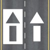 42" x 20" Straight Arrow Stencil – Reusable Silicone Pavement
