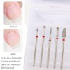 5Pcs Diamond Nail Drill Bits sets (RED (Fine) B03 set)