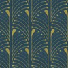 Peel and Stick Wallpaper Gold and Blue Stripe Contact Paper