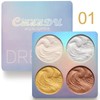 Mysense 4 Colors Shimmer Highlight Makeup Contour Palette,Shimmer Blush &