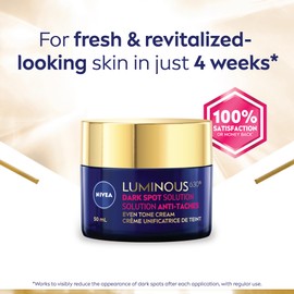 NIVEA LUMINOUS630 Dark Spot Solution Even Tone Cream | Face Moisturizer to visibly reduce the appearance of dark spots | With hyaluronic acid | For all skin types | Dermatologist-tested, 50mL