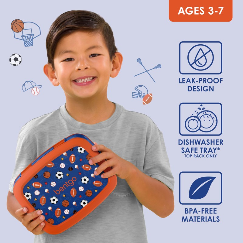 Bentgo Kids Prints - Lonchera infantil duradera y a prueba