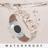 TUCOMO Correa de reloj de silicona grabada floral compatible con