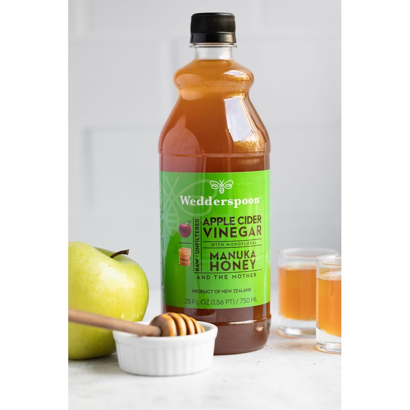 Wedderspoon Apple Cider Vinegar With Monofloral Manuka Honey & The