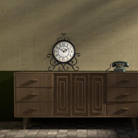 HZDHCLH Roman Table Clocks Silent Non Ticking Roman Retro Art Desk Clock for Living Room Bedroom Office（28 cm Height ）