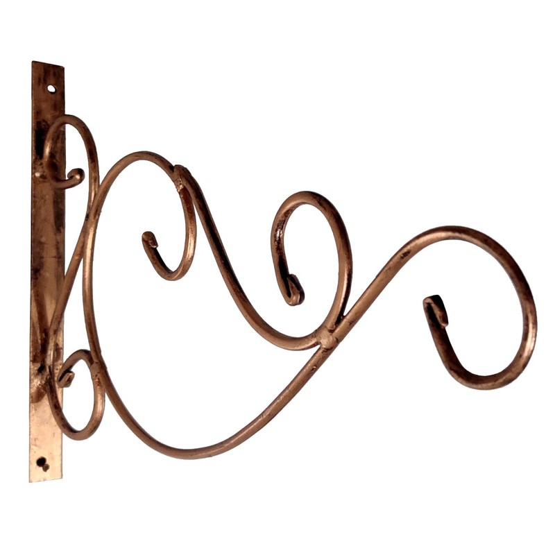 Purpledip Iron Wall Hook: Gold Finish Bracket Angle for Hanging