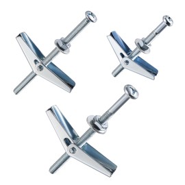 30pcs Heavy Duty Drywall Anchors and Screws Kit,1/8 10pcs 3/16 10pcs 1/4 10pcsToggle Bolts and Wing Nuts Set, Hollow Drywall Anchors Bolts Screws Assortment Kit for Hanging Lamps Heavy Items