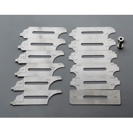 RIVERWELD 12 Piece Fillet Weld Set 1/32" increments to 1/2", 1/16" increments to 1" Inch RL Gauge Welding Inspection Test Ulnar Checking Fillet Leg and Throat Size