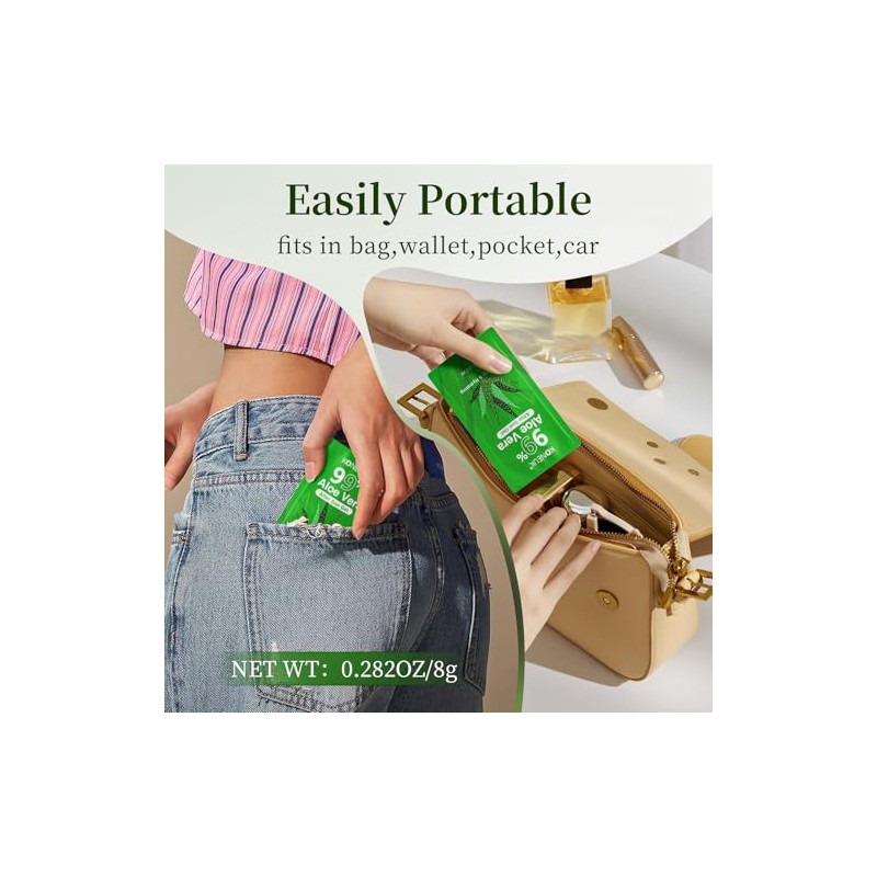 30 Pack Aloe Vera Gel - 99% Pure & Soothing