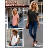 Riyiper 3 Pack Women's V Neck T Shirts Flowy Loose