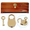 Waziaqoc Mini Bear Head Shaped Padlock, Retro Gold Vintage Style