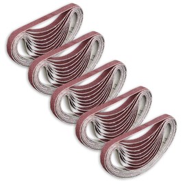 Fermoor Belt Sander Replacement Belt, 0.4 x 13.0 inches (10 x 330 mm), Abrasive Sand Belt (80#, 50 Pieces)