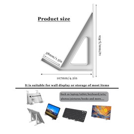 NOTMBESTM Universal Wall Mount Storage Organizer for Keyboard/ Laptop/ Tablet, Wall Display Rack Holder for Electronics, Compatible with Wall Hangers for Pictures/ Paintings/ Frames/ Books (White)