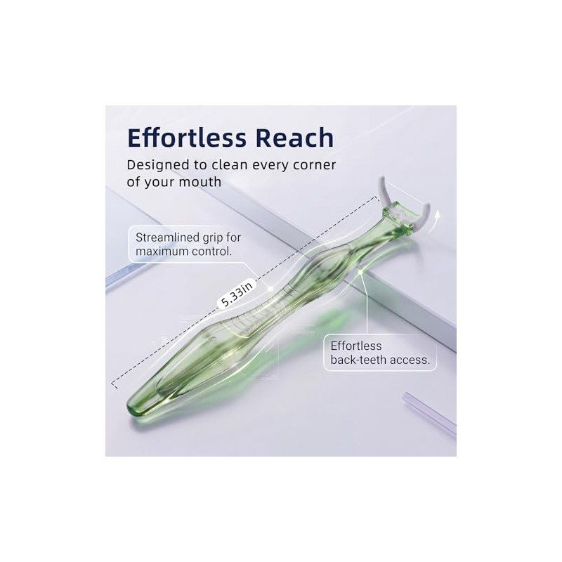 RAZOKO Deep Reach Dental Flosser System - 160 cabezales de